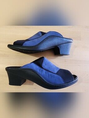 NWOT - ROMIKA | Mojassetta 244 Dress Slides | Black & Navy | U.S. Womens 8/EU 40